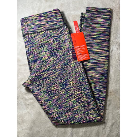Zella Reversible Slim Fit Live-In Leggings Zel Tek Ultimate Stretch Multicolor S - Picture 7 of 8